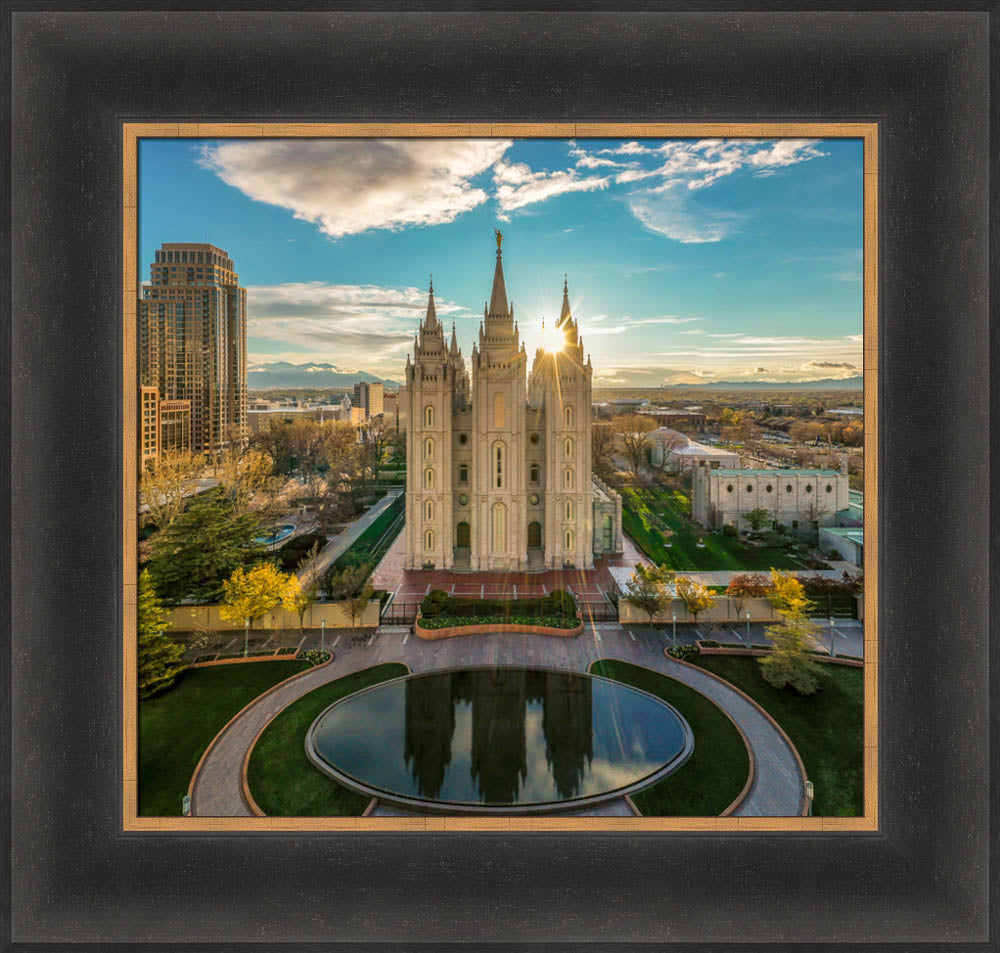 Salt Lake Temple - City Sunset by Kyle Woodbury