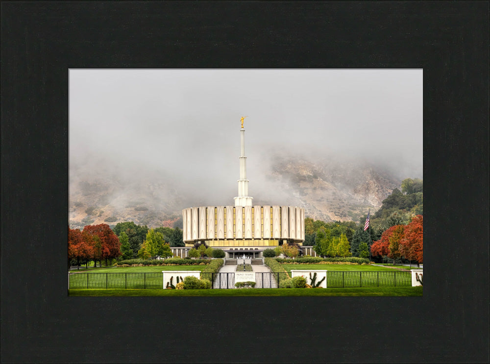 Provo Temple - Fall Fog