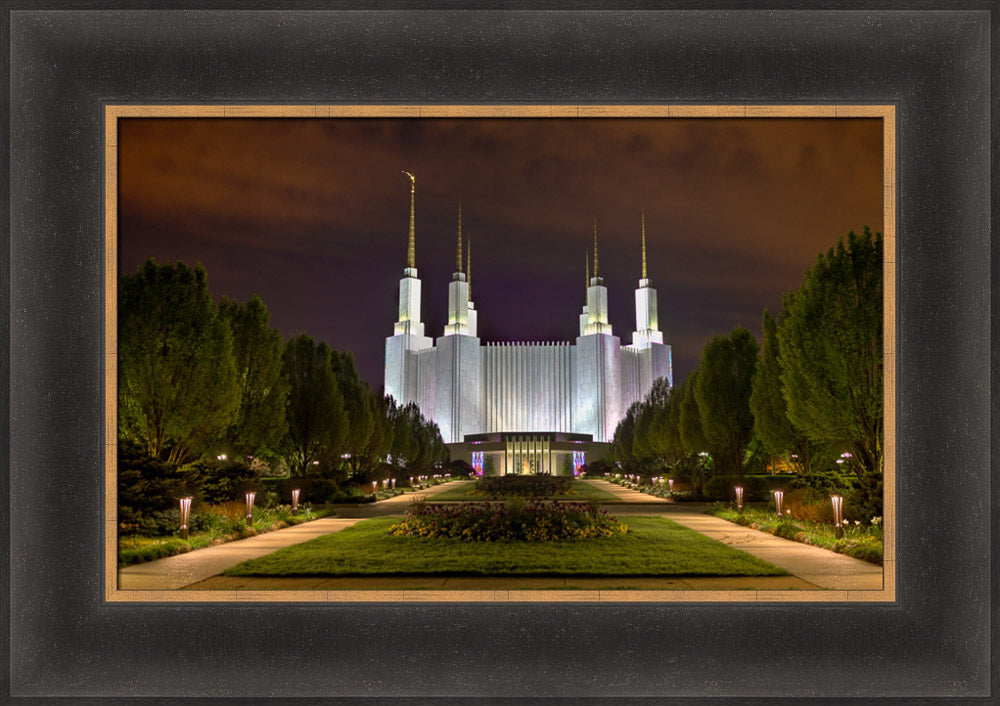 Washington DC Temple - At Night by Kyle Woodbury