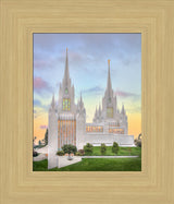 San Diego California Temple - Pastel Sky by Kyle Woodbury