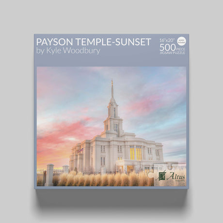 Payson Temple - Sunset 16x20 jigsaw puzzle 500 pieces