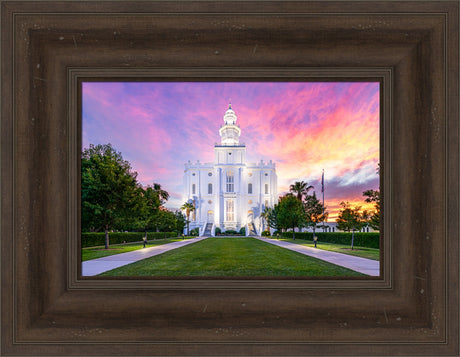 St. George Temple- Sunburst Sunset by Lance Bertola