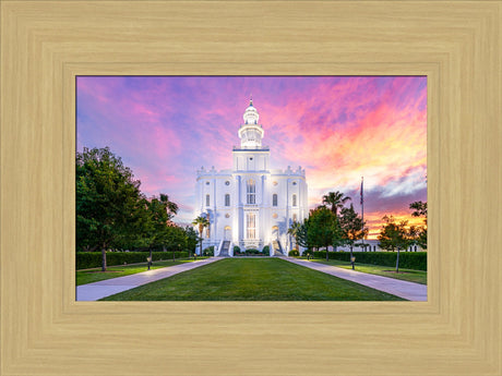 St. George Temple- Sunburst Sunset by Lance Bertola