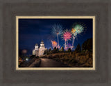 Manti Temple - Fireworks by Lance Bertola