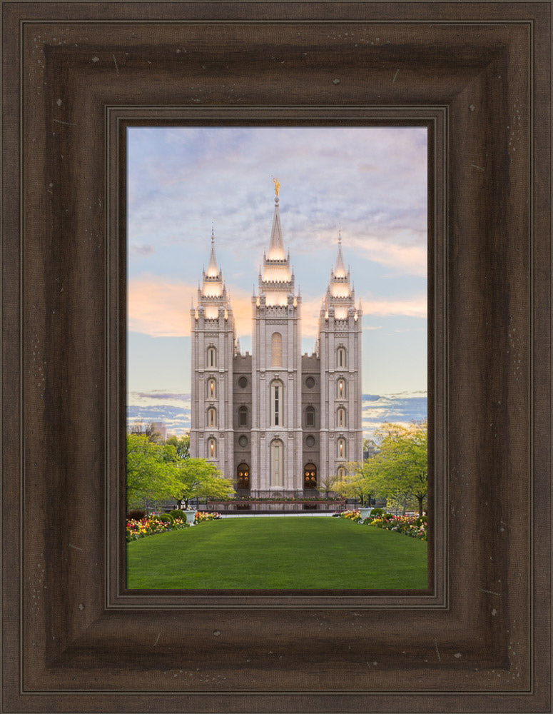 Salt Lake City Utah Temple - Spring Tranquility by Lance Bertola