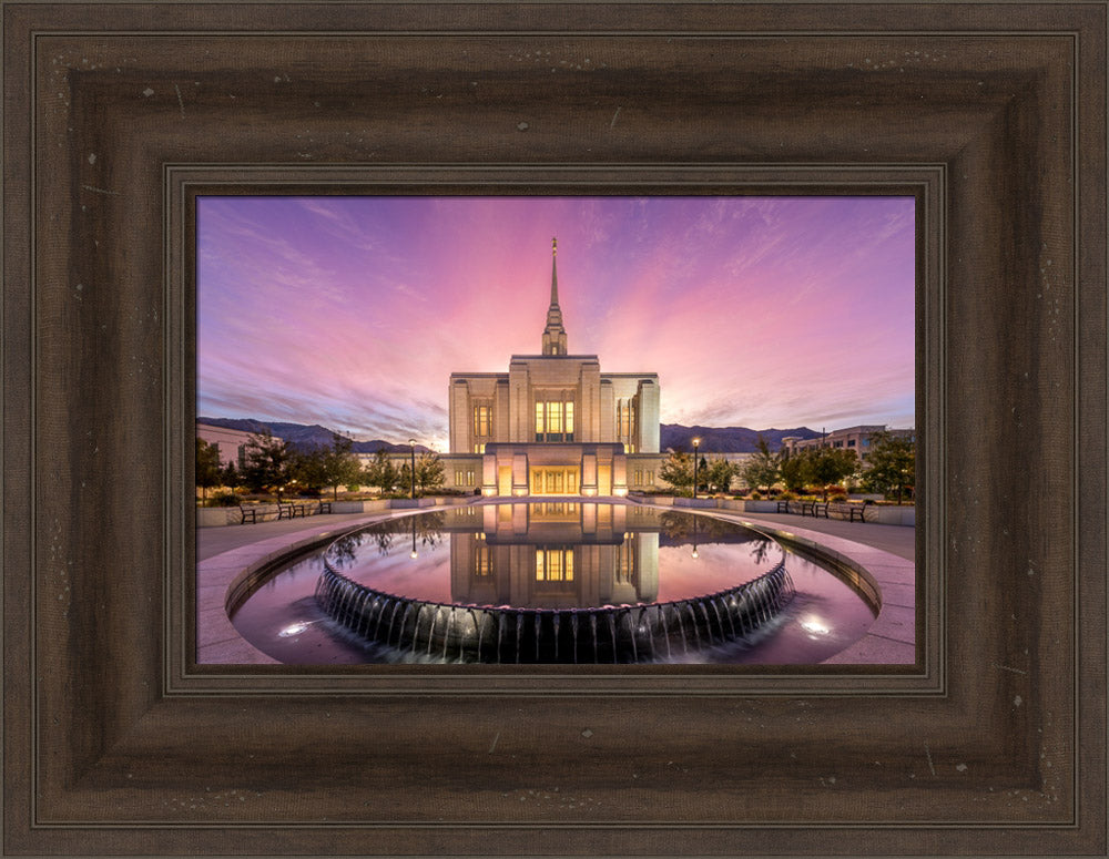 Ogden Utah Temple - Sunrise Reflection by Lance Bertola