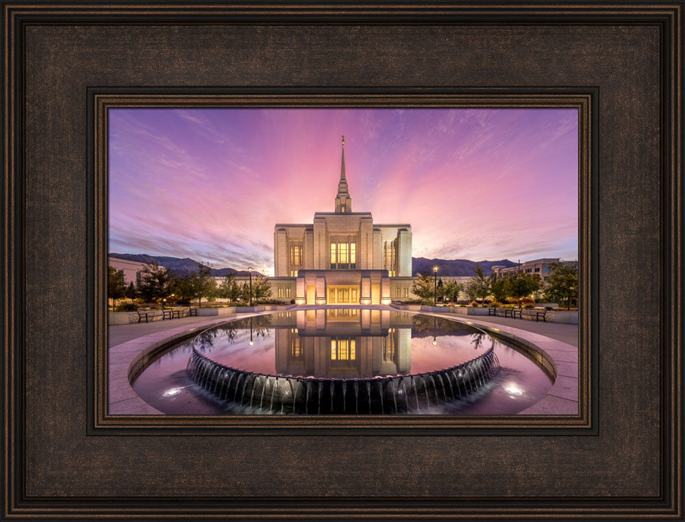 Ogden Utah Temple - Sunrise Reflection by Lance Bertola