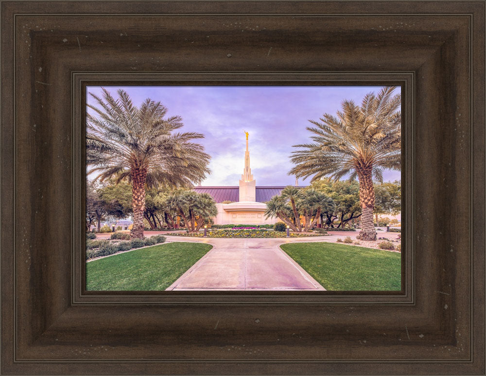 Las Vegas Nevada Temple - Palm Trees by Lance Bertola