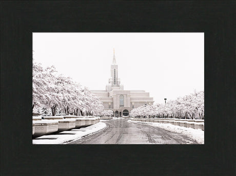 Bountiful Temple - In the Snow by Lance Bertola