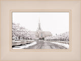 Bountiful Temple - In the Snow by Lance Bertola