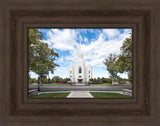 Brigham City Utah Temple - Clouds Blue Sky in the Morning by Lance Bertola