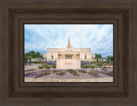 Phoenix Arizona Temple - Purple Flower Pathway by Lance Bertola