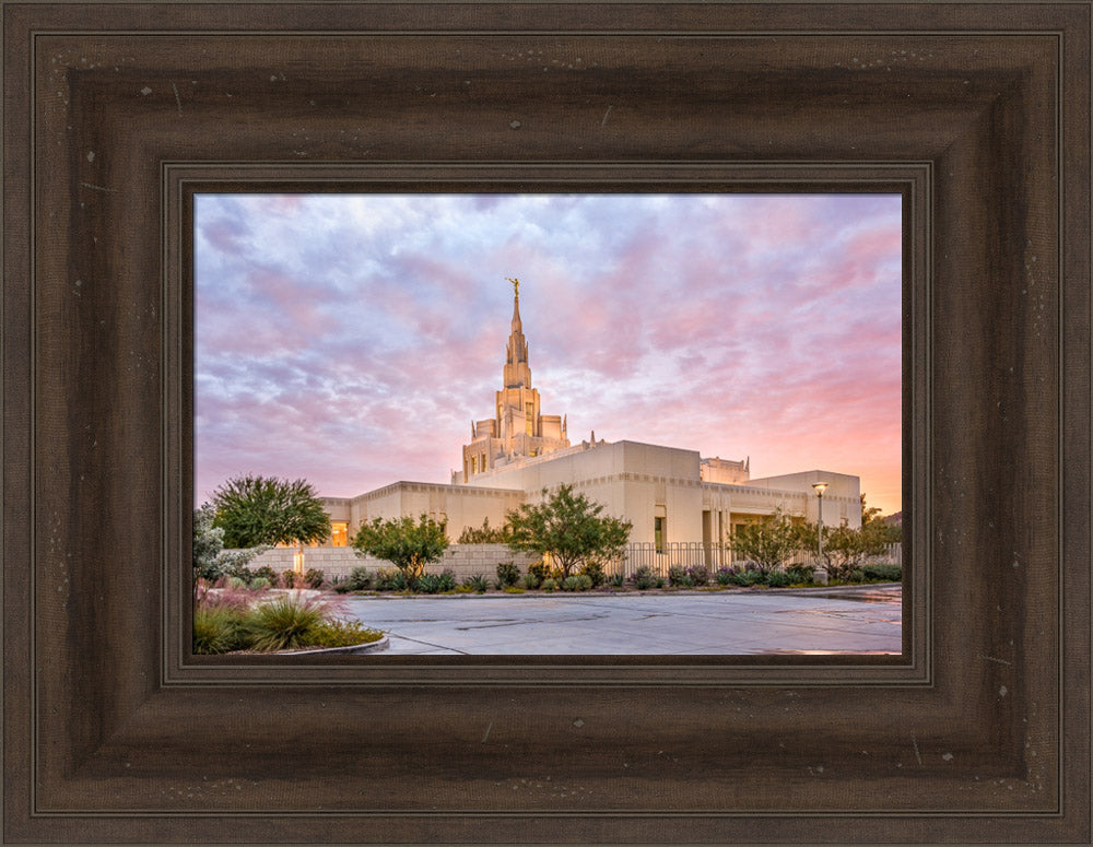 Phoenix Arizona Temple - Sunset Burst by Lance Bertola