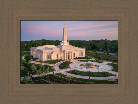 Indianapolis Temple - Sunrise Panorama by Lance Bertola