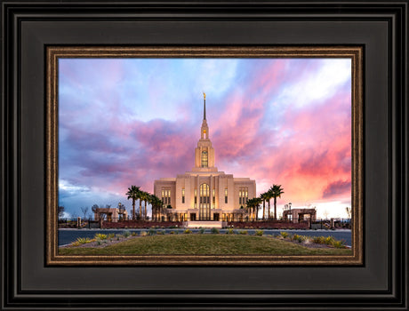 Red Cliffs Temple- Revelatory Realms - framed giclee canvas