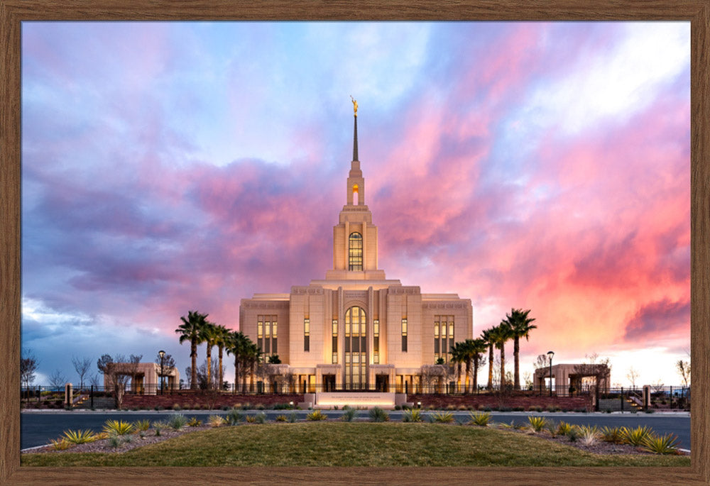 Red Cliffs Temple- Revelatory Realms - framed giclee canvas