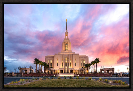 Red Cliffs Temple- Revelatory Realms - framed giclee canvas