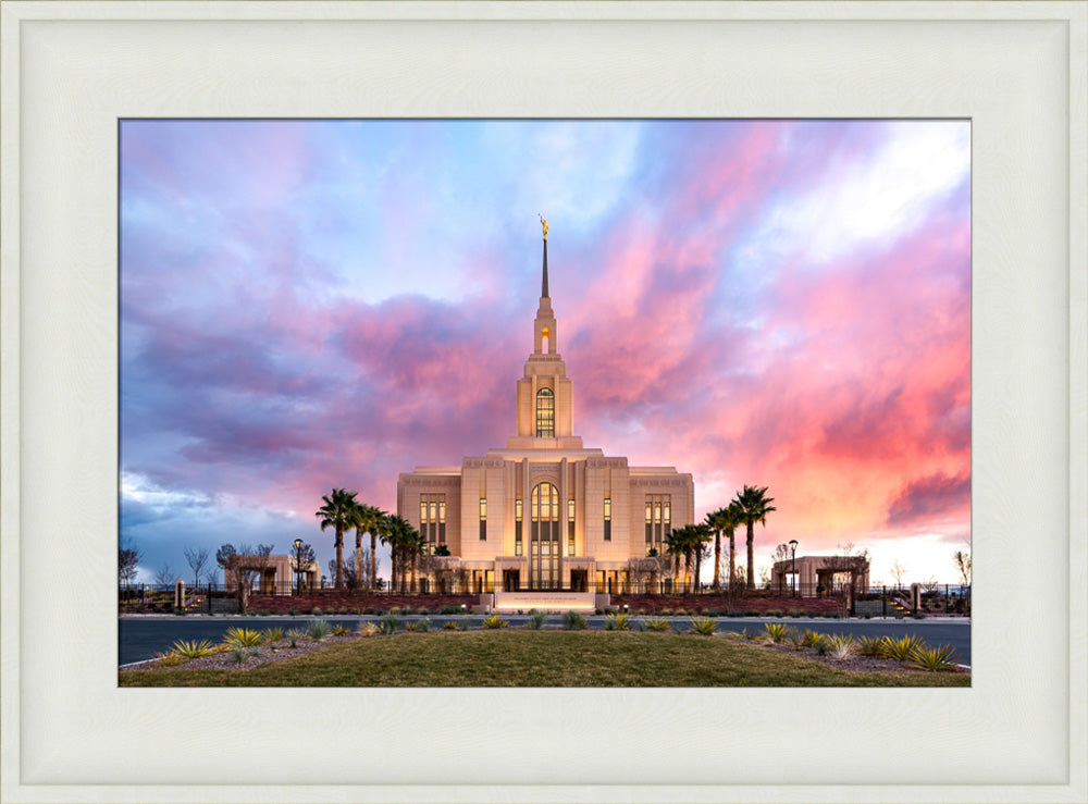 Red Cliffs Temple- Revelatory Realms - framed giclee canvas