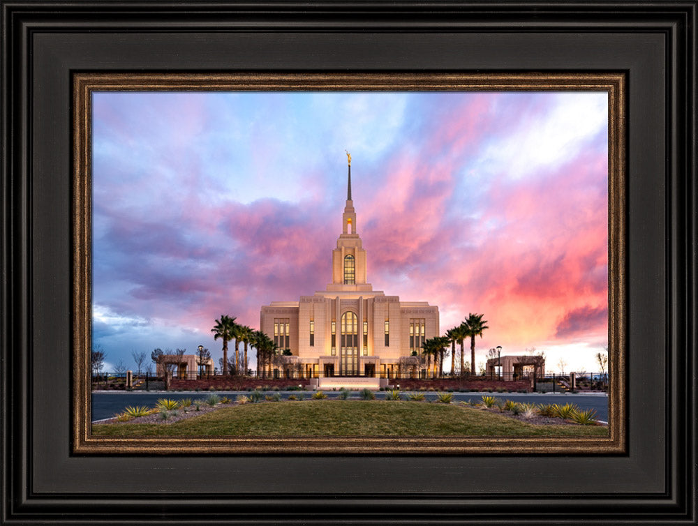 Red Cliffs Temple- Revelatory Realms - framed giclee canvas