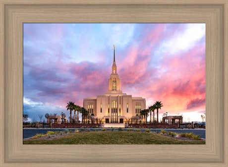 Red Cliffs Temple- Revelatory Realms - framed giclee canvas