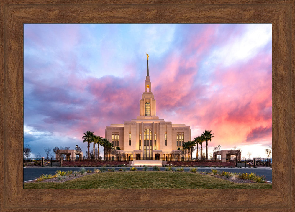 Red Cliffs Temple- Revelatory Realms - framed giclee canvas