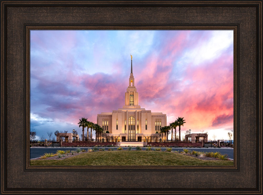 Red Cliffs Temple- Revelatory Realms - framed giclee canvas