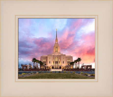 Red Cliffs Temple- Revelatory Realms - framed giclee canvas