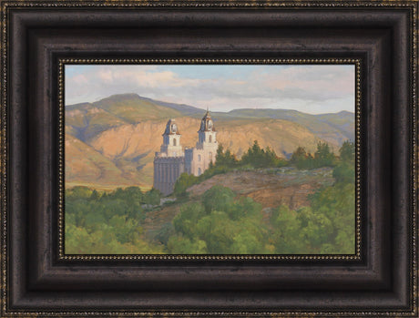 Manti Temple - Sunrise by Linda Curley Christensen