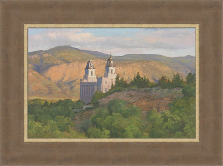 Manti Temple - Sunrise by Linda Curley Christensen