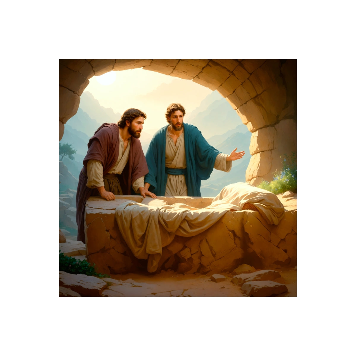 Peter and John Find an Empty Tomb