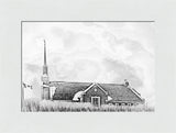 Winnipeg Manitoba Temple - Snowy Charcoal Sketch