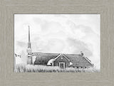 Winnipeg Manitoba Temple - Snowy Charcoal Sketch