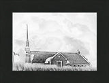 Winnipeg Manitoba Temple - Snowy Charcoal Sketch