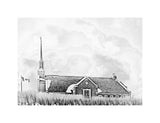 Winnipeg Manitoba Temple - Snowy Charcoal Sketch