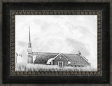 Winnipeg Manitoba Temple - Snowy Charcoal Sketch