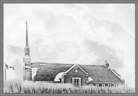 Winnipeg Manitoba Temple - Snowy Charcoal Sketch