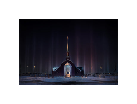 Winnipeg Manitoba Temple - Light Pillars