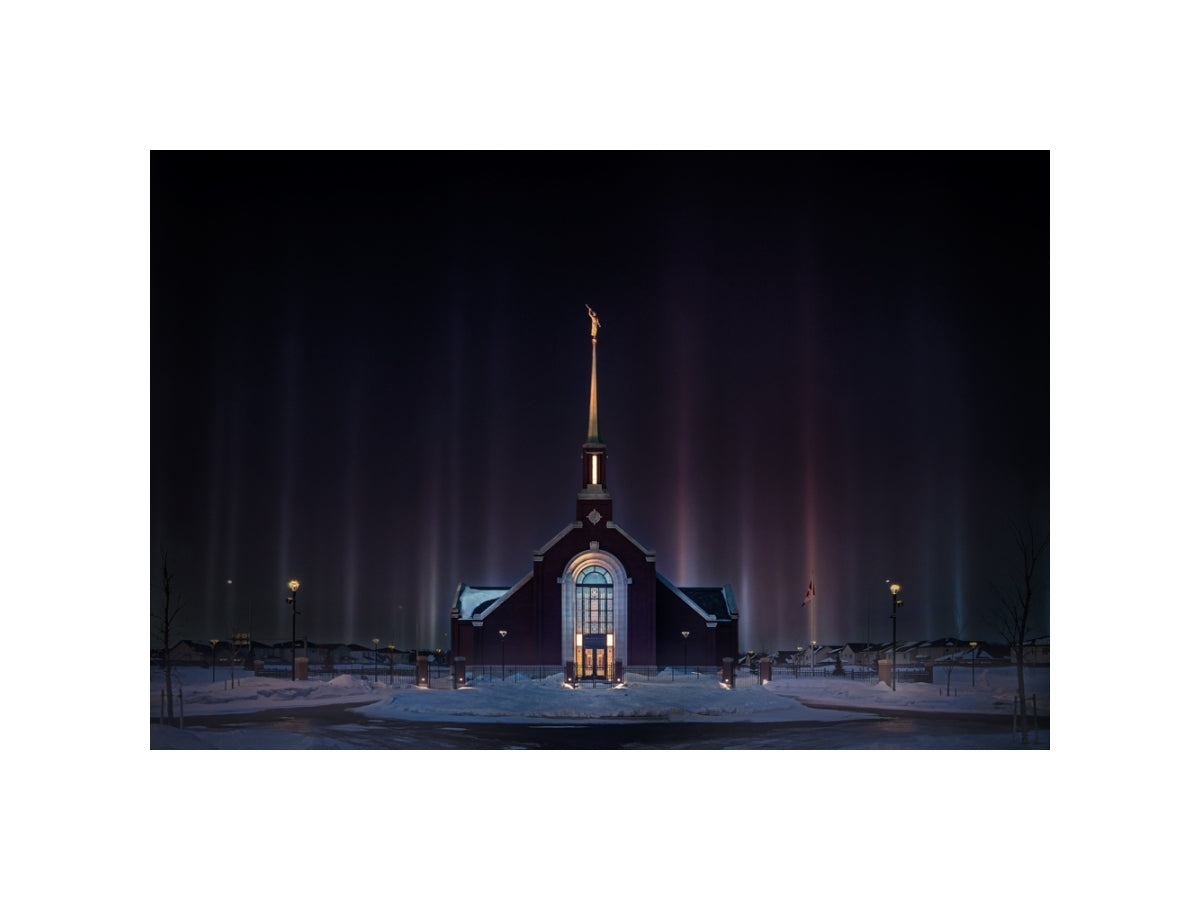 Winnipeg Manitoba Temple - Light Pillars