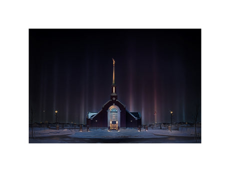 Winnipeg Manitoba Temple - Light Pillars