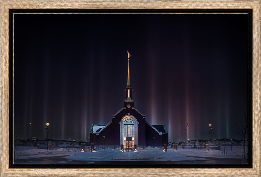 Winnipeg Manitoba Temple - Light Pillars