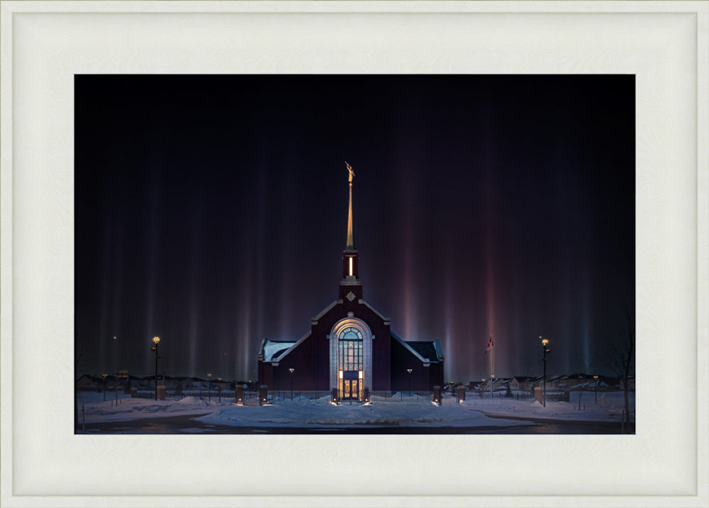 Winnipeg Manitoba Temple - Light Pillars