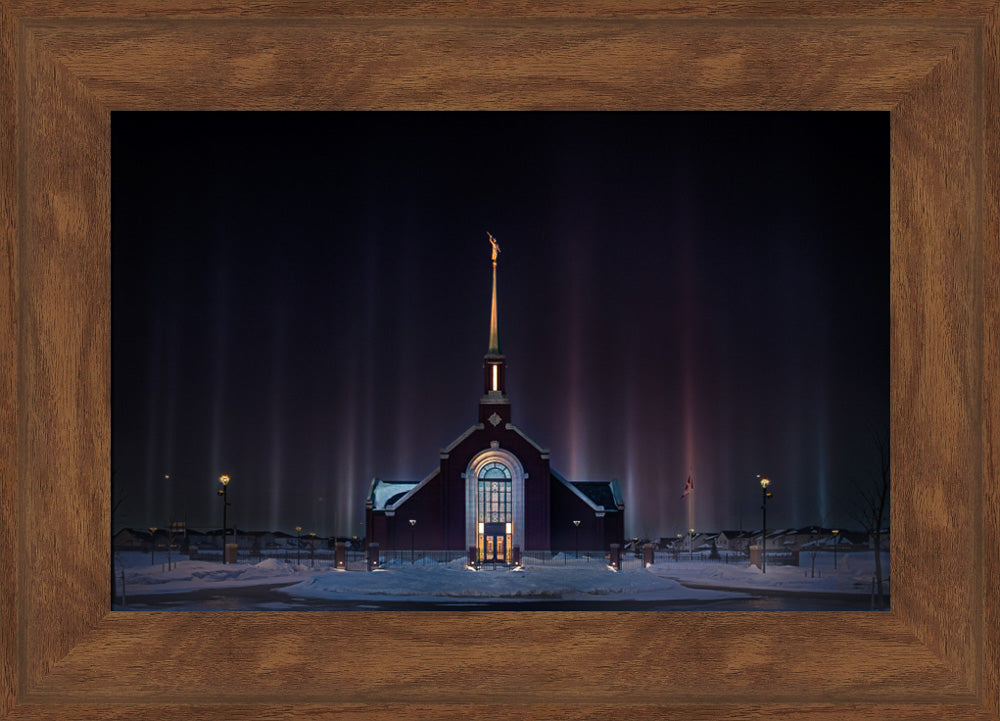 Winnipeg Manitoba Temple - Light Pillars