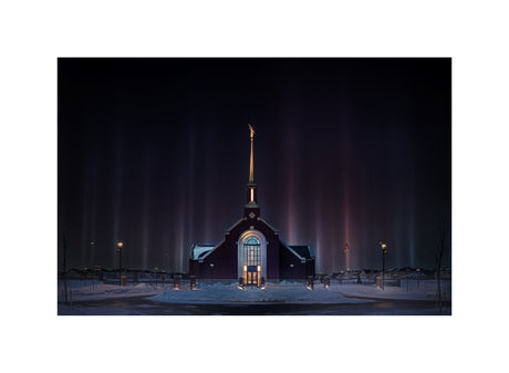 Winnipeg Manitoba Temple - Light Pillars