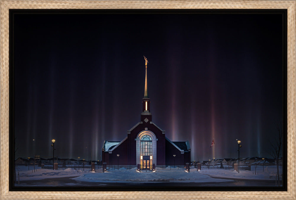 Winnipeg Manitoba Temple - Light Pillars