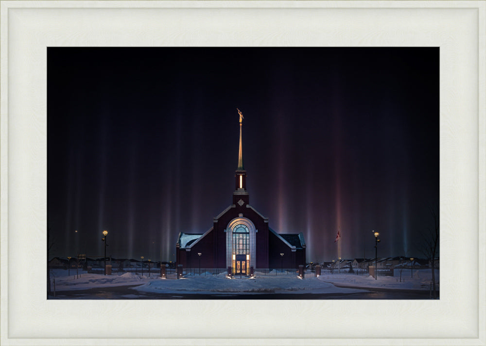 Winnipeg Manitoba Temple - Light Pillars