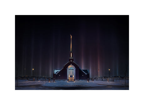 Winnipeg Manitoba Temple - Light Pillars