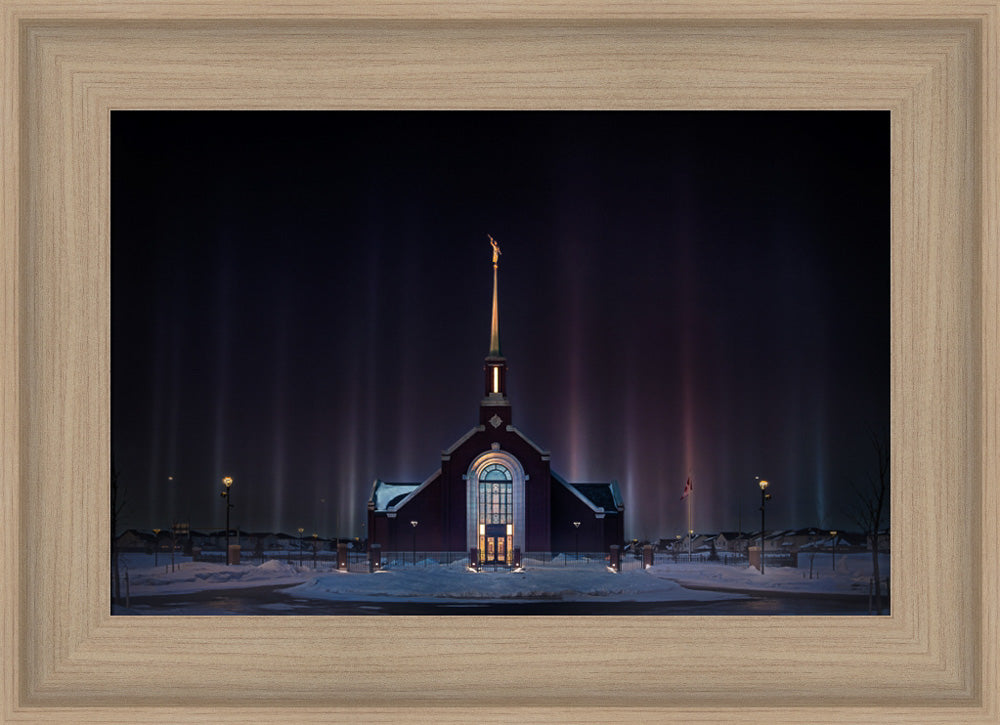 Winnipeg Manitoba Temple - Light Pillars