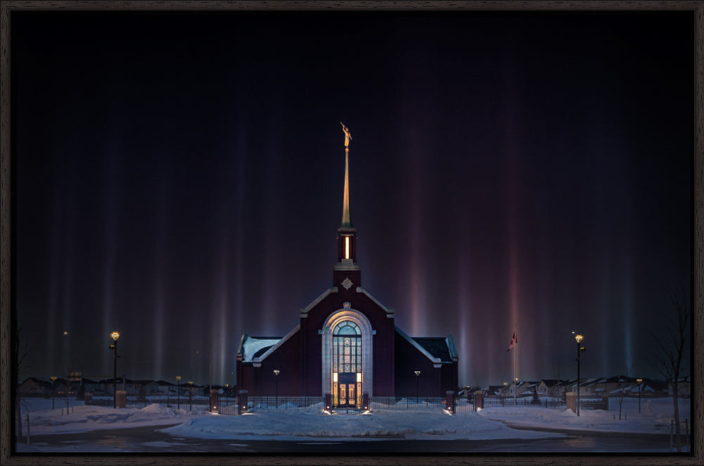 Winnipeg Manitoba Temple - Light Pillars