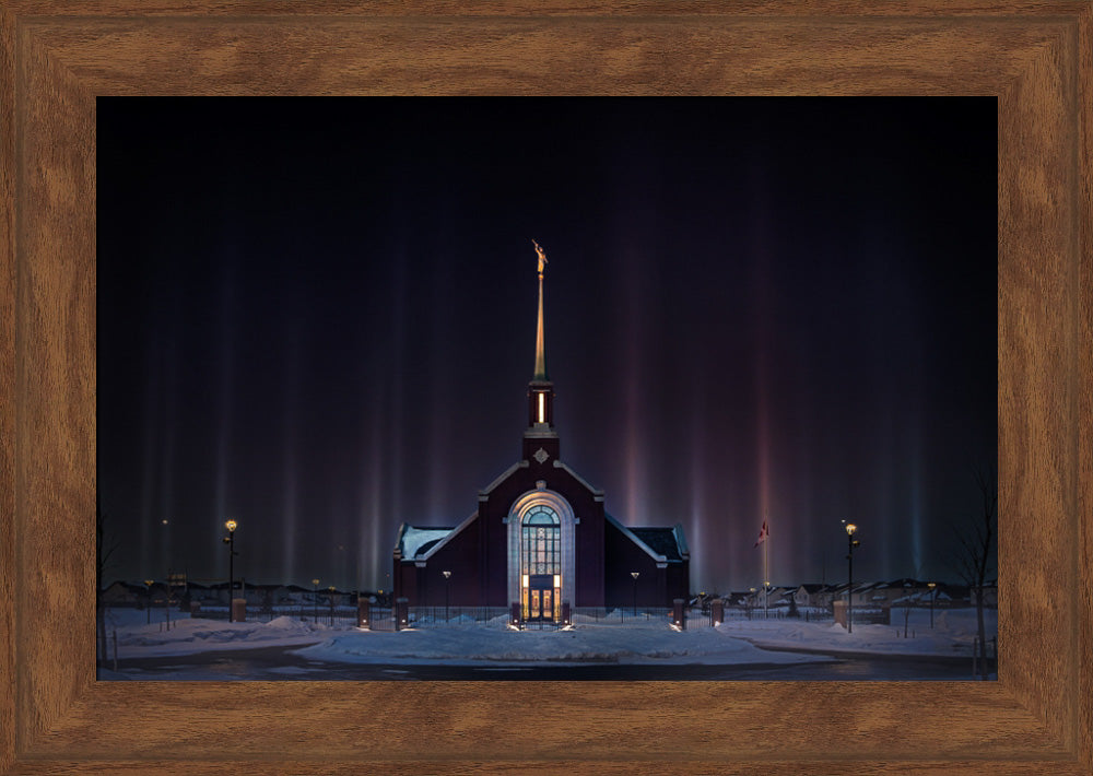 Winnipeg Manitoba Temple - Light Pillars