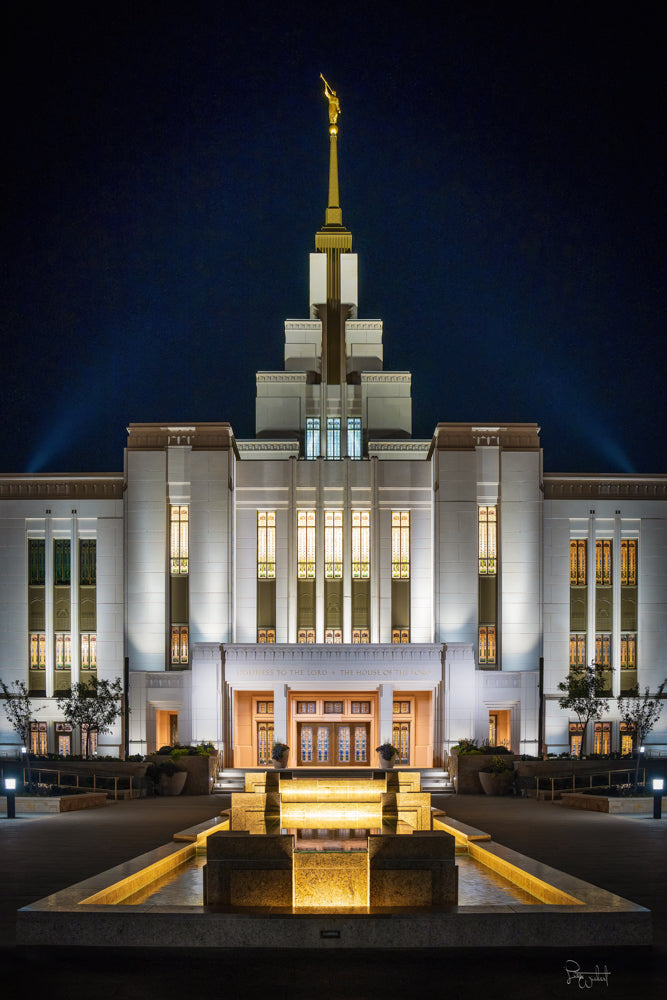 Saratoga Springs Utah Temple- A Mighty Fortress - 8x12 giclee paper print